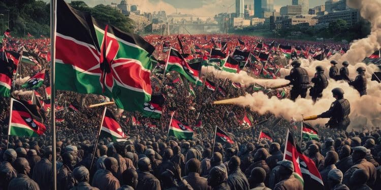 Manifestations au Kenya : Violente répression policière - Viral Mag Au Kenya des milliers de manifestants bravent la violente répression policière pour dénoncer un budget controversé et la politique du président Ruto Viral Mag