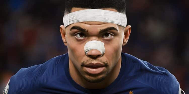 Mbappé teste son masque avant le choc contre la Pologne - Viral Mag Kylian Mbappé va tester son masque protecteur samedi lors dune opposition en vue du match de lEuro 2024 face à la Pologne mardi Viral Mag
