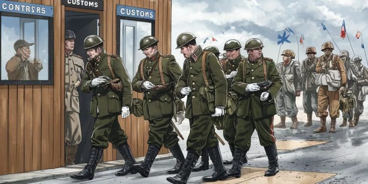 En Normandie lors des commémorations du Débarquement les parachutistes britanniques ont dû passer par la case douane après leur saut Un contraste surprenant avec les héros du D Day 80 ans plus tôt   Viral Mag