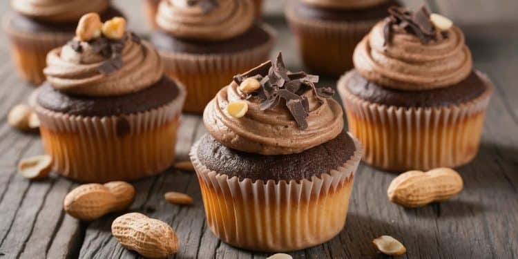 Mini Cupcakes au Chocolat et Beurre de Cacahuète : Délices Décadents ! - Viral Mag Découvrez notre recette facile et irrésistible de mini cupcakes au chocolat et beurre de cacahuète Petites bouchées de pur bonheur à partager sans modération    Viral Mag