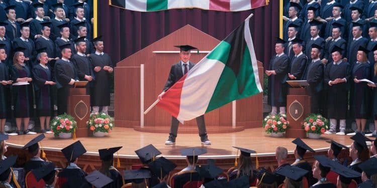 Perturbation Choquante à la Remise des Diplômes ESSEC - Viral Mag Une étudiante manifeste pour la Palestine lors de la cérémonie de diplômes de lESSEC provoquant stupéfaction et tensions Retour sur cet événement Viral Mag