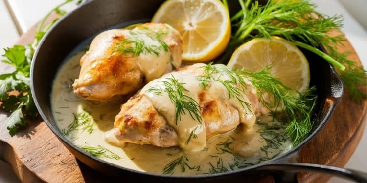 Découvrez notre recette facile et savoureuse de poulet crémeux au citron et à laneth cuit à la poêle en seulement 20 minutes Un dîner parfait pour toute la famille    Viral Mag