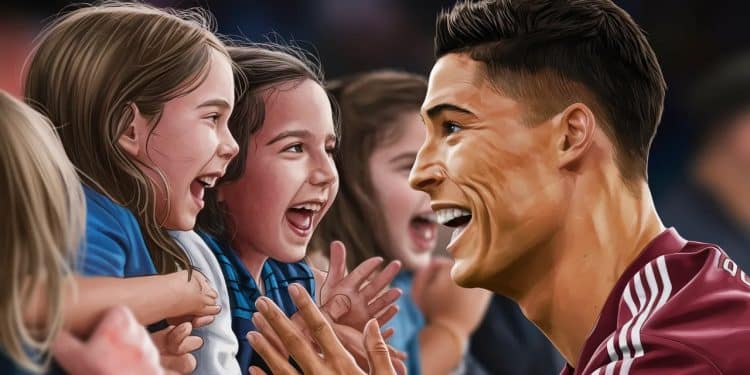 Un moment touchant sest déroulé entre Cristiano Ronaldo et une jeune fan lors du match Portugal Turquie Découvrez la vidéo qui a ému le monde du football   Viral Mag