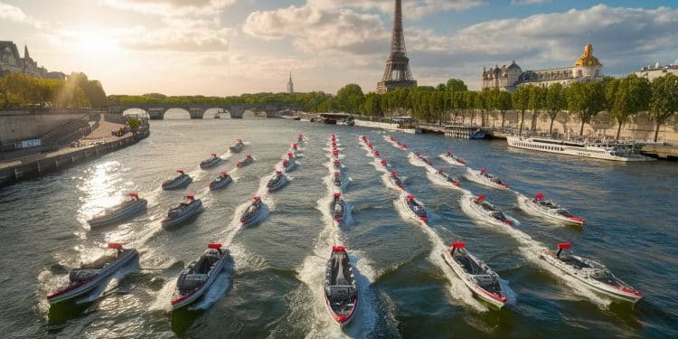 Une cinquantaine de bateaux ont participé lundi matin à une répétition sur la Seine en vue de la cérémonie douverture des JO de Paris prévue le 26 juillet   Viral Mag