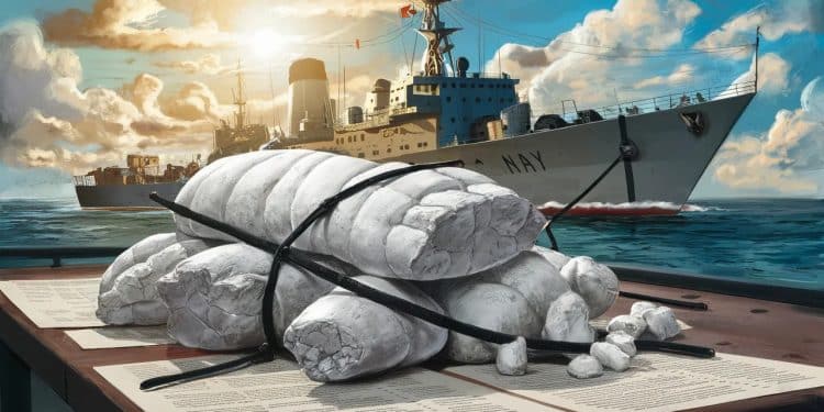 Une importante saisie de cocaïne sélevant à 12 tonne a été réalisée par la Marine française au large de la Martinique Découvrez les détails de cette opération   Viral Mag