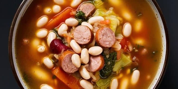 Soupe Blanche aux Saucisses : Un Délice Sain et Réconfortant - Viral Mag Découvrez notre recette facile et savoureuse de soupe blanche aux saucisses Un plat réconfortant et nourrissant parfait pour réchauffer vos soirées Viral Mag