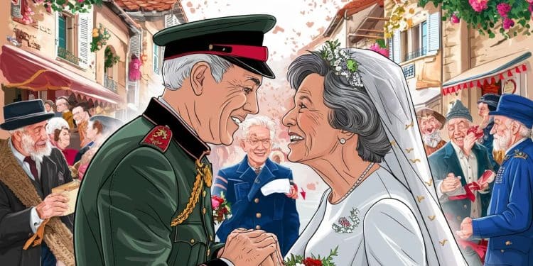 Un Amour Centenaire : Le Mariage Émouvant d’Harold et Jeanne en Normandie - Viral Mag Découvrez lhistoire touchante dHarold Terens vétéran américain de 100 ans qui a épousé sa fiancée Jeanne 96 ans lors dune cérémonie émouvante à Carentan les Marais en Normandie Viral Mag