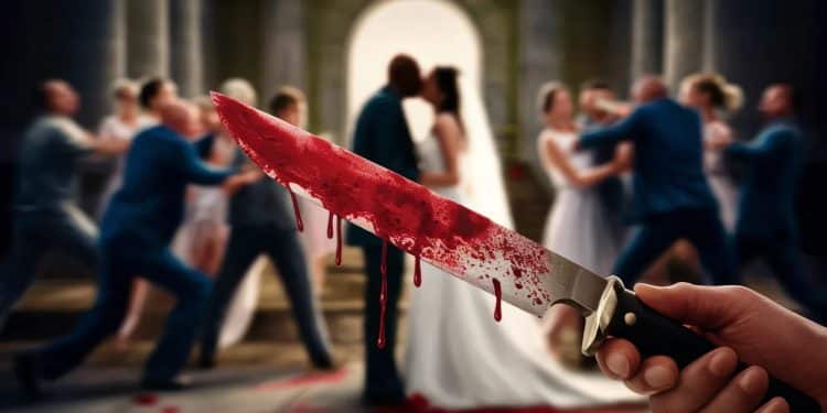 Un mariage vire au cauchemar quand le père de la mariée attaque violemment son futur gendre au couteau Le maire un ex rugbyman intervient héroïquement   Viral Mag