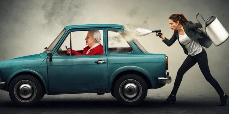 À 73 ans elle est gazée et agressée par une automobiliste pour avoir roulé trop lentement Son petit fils a été traîné sur plusieurs mètres   Viral Mag