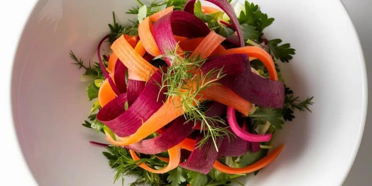 Une Salade de Betteraves et Carottes Râpées Sans Cuisson Pour l’Été - Viral Mag Découvrez notre recette simple et rafraîchissante de salade de betteraves et carottes râpées sans cuisson parfaite pour vos repas dété légers et colorés Viral Mag