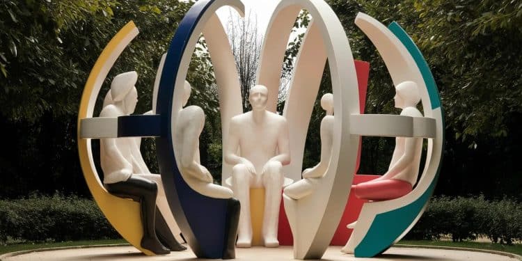 Découvrez la sculpture Salon dAlison Saar hommage au multiculturalisme inaugurée dans les jardins des Champs Élysées pour les Jeux Olympiques de Paris 2024 Une oeuvre interactive et symbolique   Viral Mag