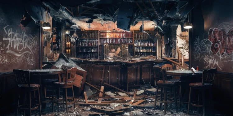 Vandalisme Choquant: Bar Catholique Saccagé à Angers par des Manifestants - Viral Mag Un bar catholique à Angers a été saccagé par des manifestants de gauche anti RN causant 40 000€ de dégâts Un suspect de 31 ans a été arrêté Viral Mag