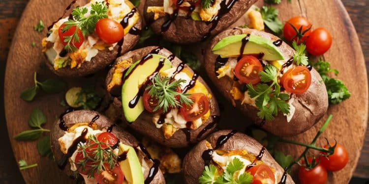 10 Garnitures Santé Pour des Pommes de Terre au Four Délicieuses - Viral Mag Découvrez 10 idées de garnitures saines et savoureuses pour vos pommes de terre au four Des recettes simples pour un dîner réconfortant et nutritif Viral Mag