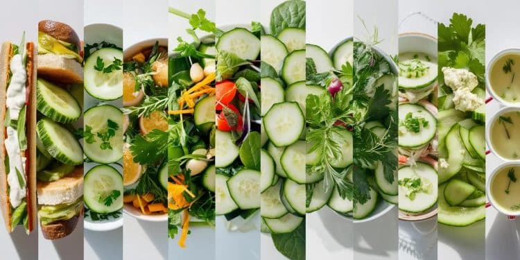 15 Délicieuses Recettes de Concombres pour l’Été - Viral Mag Rafraîchissez vous cet été avec nos 15 recettes de concombres les plus populaires Des sandwichs végétariens aux salades ces plats sains et savoureux vous garderont au frais Viral Mag