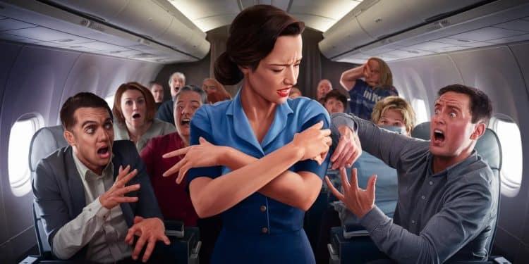 Altercation en plein vol : une passagère mord un steward - Viral Mag Une passagère dUnited Airlines mord un agent de bord forçant un atterrissage durgence à Orlando La violence dans lair en hausse alarmante   Viral Mag
