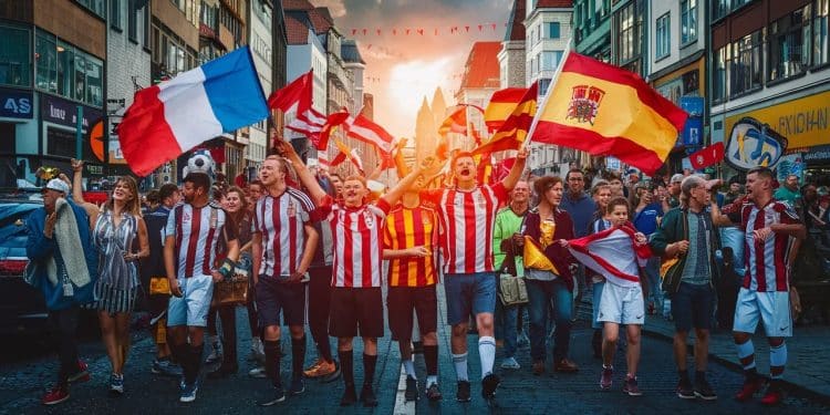 Les rues de Munich vibrent au rythme des supporters enthousiastes avant lépique demi finale de lEuro entre lEspagne et la France Une ferveur à son comble   Viral Mag