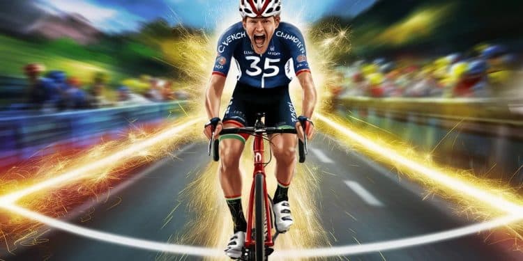 Cavendish, le Roi du Tour, atteint un record légendaire ! - Viral Mag Mark Cavendish fraîchement adoubé par Charles III a remporté sa 35e victoire sur le Tour de France établissant un nouveau record historique lors de la 5e étape Viral Mag