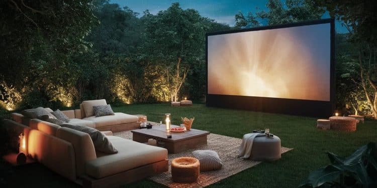 Cinéma en plein air chez soi : Nos astuces pour une soirée réussie - Viral Mag Découvrez nos conseils pour organiser une séance cinéma inoubliable en extérieur dans votre jardin Équipement emplacement ambiance on vous dit tout Viral Mag
