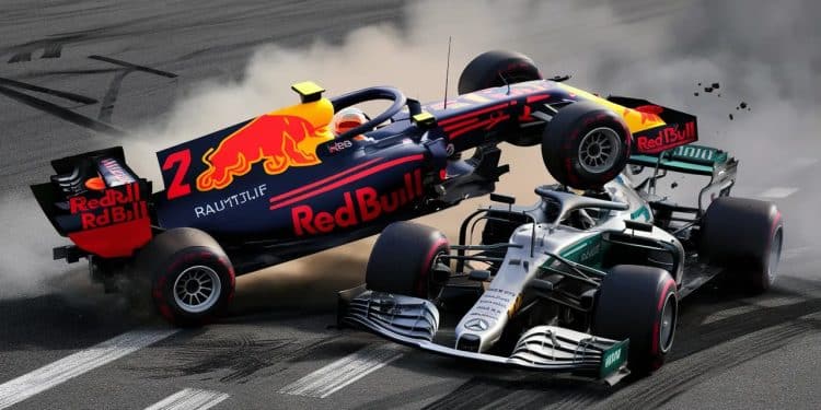 Lors du Grand Prix de Hongrie de F1 Max Verstappen et Lewis Hamilton sont entrés en collision envoyant la Red Bull de Verstappen en lair Revivez cet accident incroyable   Viral Mag