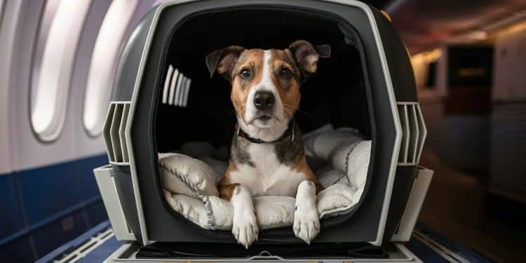 Vous prévoyez de voyager en avion avec votre chien  Découvrez nos conseils pour le préparer au mieux à un trajet en soute pour un vol serein   Viral Mag