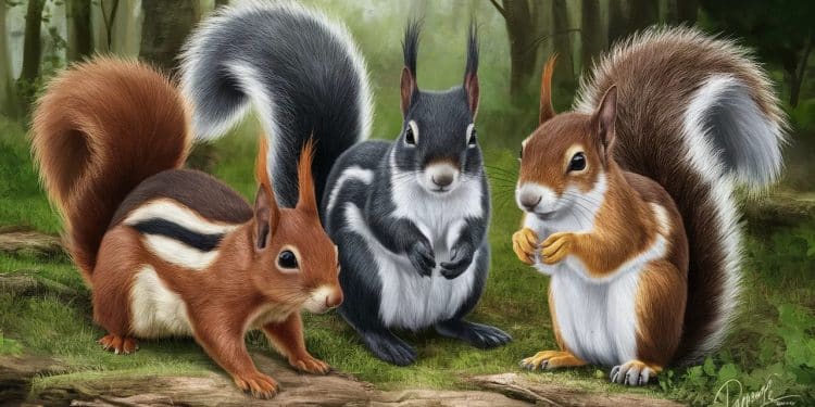 Découvrez les 4 espèces d’écureuils présentes en France - Viral Mag Partez à la rencontre des écureuils de nos forêts et parcs Roux de Pallas de Corée ou gris apprenez à les reconnaître et observer Viral Mag