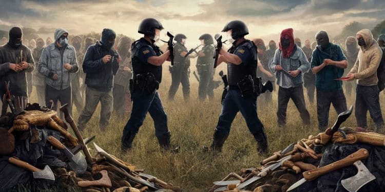 Les forces de lordre ont saisi haches couteaux et liquides inflammables en amont des manifestations prévues contre les bassines ce week end   Viral Mag