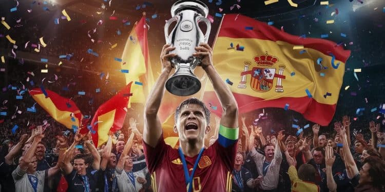 Euro 2024: L’Espagne Triomphe et Écrit l’Histoire avec 4 Sacres - Viral Mag LEspagne bat lAngleterre 2 1 en finale de lEuro 2024 devenant la 1ère nation avec 4 titres européens Retour sur le sacre historique de la Roja Viral Mag