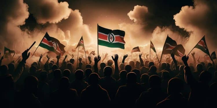 Kenya : Manifestations et Répression Policière - Viral Mag Au Kenya des manifestants demandent la démission du président La police riposte avec gaz lacrymogènes et canons à eau Bilan au moins 50 morts Viral Mag