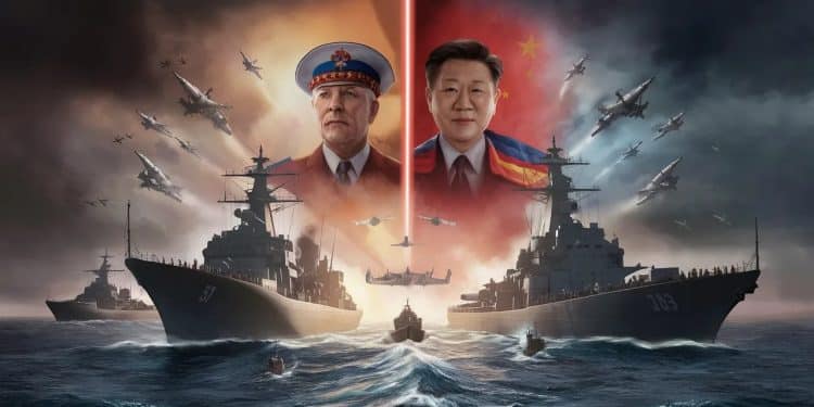 La Chine et la Russie unissent leurs forces militaires - Viral Mag En pleine tension avec lOccident la Chine et la Russie renforcent leur coopération militaire à travers des exercices conjoints Quelles implications Viral Mag
