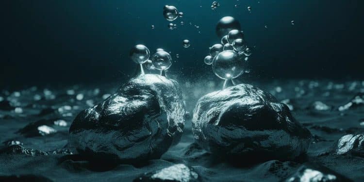 Les scientifiques ont fait une découverte étonnante au fond des océans  des galets métalliques produisent de loxygène sans lumière Une trouvaille qui remet en question notre compréhension des origines de la vie   Viral Mag