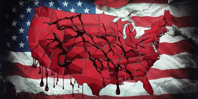 L’Amérique à feu et à sang : la violence politique à son paroxysme - Viral Mag Lattentat contre Donald Trump marque un tournant inquiétant dans la montée de la violence politique aux États Unis Décryptage dune Amérique au bord du chaos Viral Mag