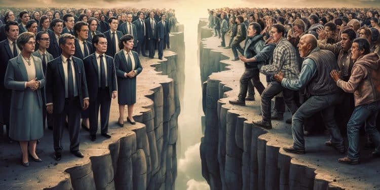 Le Clivage Grandissant de la Société Française : Un Défi Crucial - Viral Mag La fracture sociale saccentue en France creusant un fossé entre les élites et les classes populaires Quelles en sont les causes profondes et comment y remédier Viral Mag