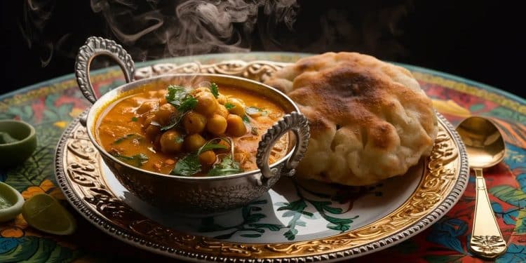 Découvrez le chole puri curry de pois chiches savoureux et pain frit plat végétarien populaire en Inde du Nord Recette saine riche en protéines et fibres   Viral Mag