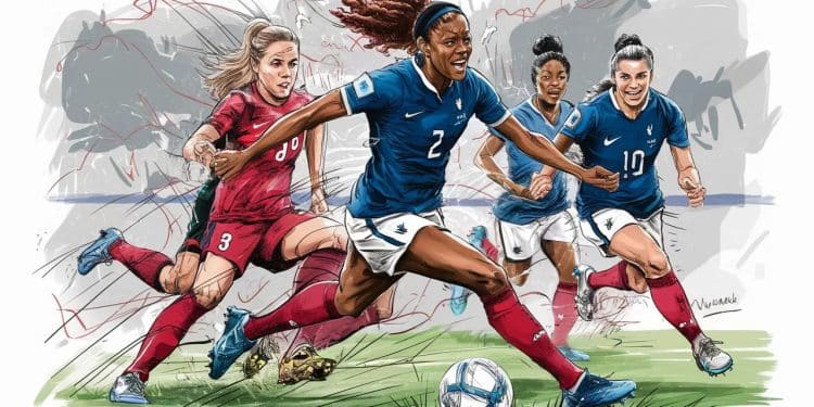 Le Doublé de Marie-Antoinette Katoto Propulse les Bleues - Viral Mag Les Bleues démarrent fort leur campagne olympique avec un doublé de Marie Antoinette Katoto face à la Colombie Revivez les buts en vidéo Viral Mag