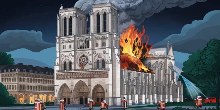 Le Grand Incendie Déjoué à la Cathédrale de Rouen - Viral Mag Un incendie sest déclaré à la cathédrale de Rouen menaçant de détruire le monument historique Les pompiers sont parvenus à le maîtriser à temps Viral Mag