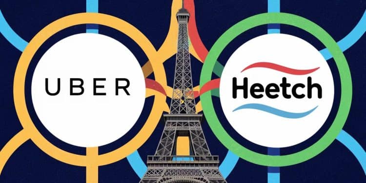 Le Pari Audacieux d’Heetch pour la Période des JO 2024 - Viral Mag Heetch un opérateur français de VTC lance une campagne publicitaire vantant les mérites dUber pour les Jeux Olympiques 2024 Découvrez leur stratégie surprenante Viral Mag