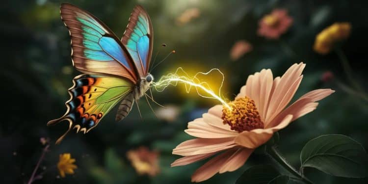 Le Secret des Papillons pour Butiner les Fleurs sans les Toucher - Viral Mag Découvrez lincroyable technique utilisée par les papillons pour récolter le pollen des fleurs sans même avoir à se poser  Un phénomène électrique fascinant   Viral Mag
