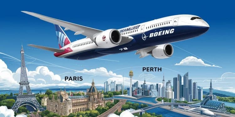 Le vol Paris-Perth : une nouvelle liaison record de 16h30 - Viral Mag Qantas inaugure le plus long vol direct au départ de Paris reliant la France à lAustralie en 16h30 dans un Boeing 787 9 Dreamliner Viral Mag