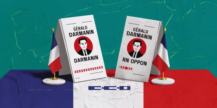 Après un premier tour difficile Gérald Darmanin compte sur le retrait de la candidate LFI pour lemporter face au RN aux législatives anticipées dans le Nord   Viral Mag