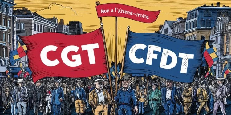 Les Syndicats Appellent à Faire Barrage au Rassemblement National - Viral Mag Face aux résultats du 1er tour des législatives les syndicats CGT CFDT UNSA et Solidaires sinquiètent et appellent à bloquer le RN   Viral Mag