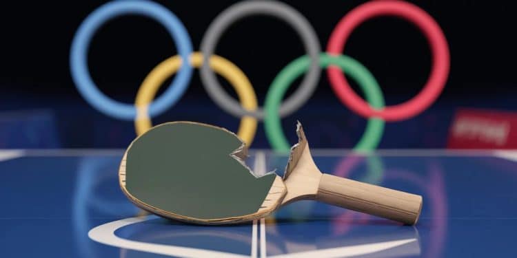 L’Incroyable Mésaventure du No1 Mondial de Tennis de Table aux JO - Viral Mag Wang Chuqin grand favori des Jeux Olympiques éliminé après un incident insolite impliquant sa raquette et un photographe Retour sur ce rebondissement inattendu   Viral Mag