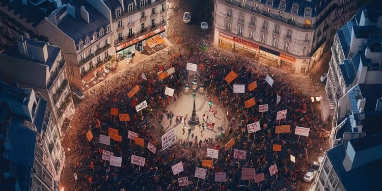 Plusieurs centaines de manifestants soutenus par la France Insoumise se sont rassemblés à Paris pour exiger un gouvernement de gauche et dénoncer le coup de force présidentiel   Viral Mag