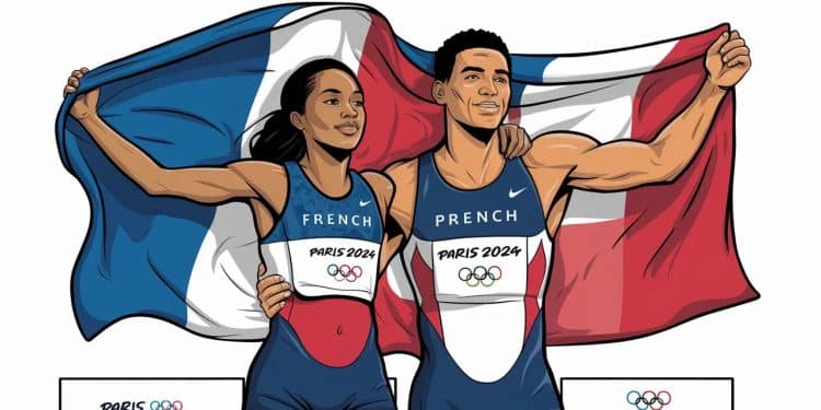 Mélina Robert-Michon et Florent Manaudou : La fierté de porter le drapeau français aux JO 2024 - Viral Mag Mélina Robert Michon et Florent Manaudou élus porte drapeaux de la délégation française pour les Jeux Olympiques de Paris 2024 expriment leur émotion et leur sens des responsabilités Viral Mag
