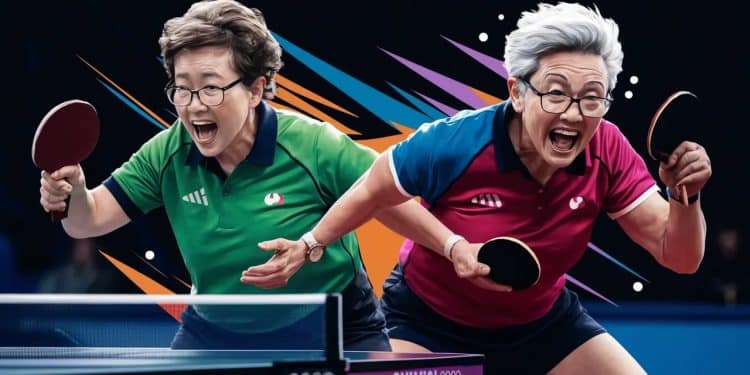Ni Xia Lian 61 ans et Zhiying Zeng 58 ans sont les doyennes du tournoi de tennis de table féminin aux JO de Paris 2024 Découvrez leurs histoires inspirantes   Viral Mag