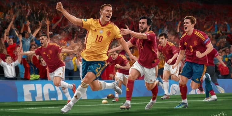 Nico Williams fait vibrer l’Espagne avec un but d’anthologie en finale - Viral Mag Nico Williams propulse lEspagne vers le titre de lEuro 2024 grâce à un but splendide en finale contre lAngleterre Découvrez les coulisses de cet exploit   Viral Mag