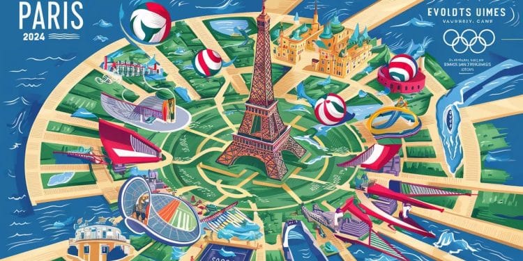 Plongez au cœur des Jeux Olympiques de Paris 2024  Découvrez la carte interactive des sites de compétition du Village Olympique aux lieux iconiques de la capitale   Viral Mag