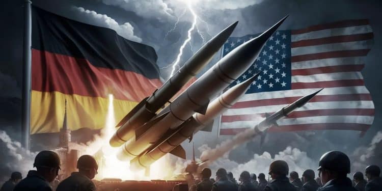 Retour de la Guerre Froide : Des Missiles Américains en Allemagne - Viral Mag Les États Unis déploient des missiles à longue portée en Allemagne faisant craindre un retour à la confrontation de la Guerre Froide Découvrez les réactions du Kremlin et les enjeux géopolitiques Viral Mag