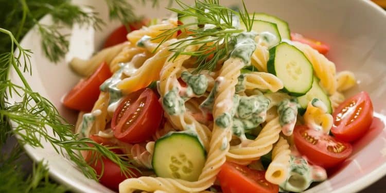 Découvrez notre recette irrésistible de salade de pâtes au concombre parfaite pour vos repas dété Légère savoureuse et facile à préparer    Viral Mag