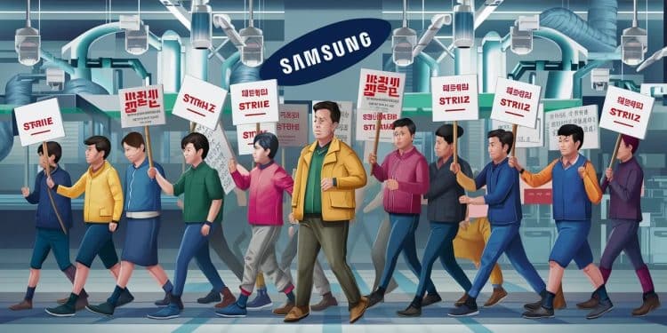 Samsung : le géant de la tech paralysé par une grève illimitée en Corée du Sud - Viral Mag Le syndicat de Samsung Electronics déclare une grève générale illimitée bloquant la production de smartphones et puces Un coup dur pour le leader mondial   Viral Mag