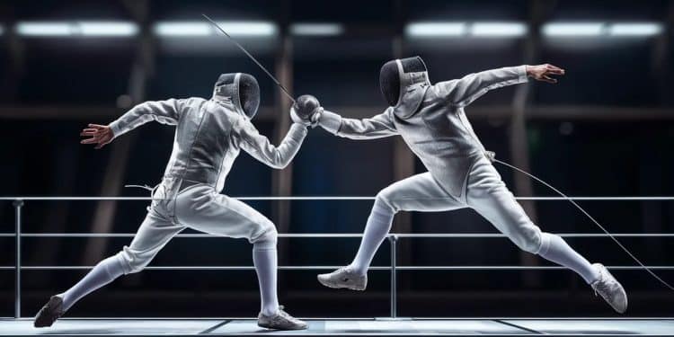 Sébastien Patrice sabreur français surprend avec une technique peu académique mais efficace lors des seizièmes de finale en individuel aux JO Paris 2024   Viral Mag